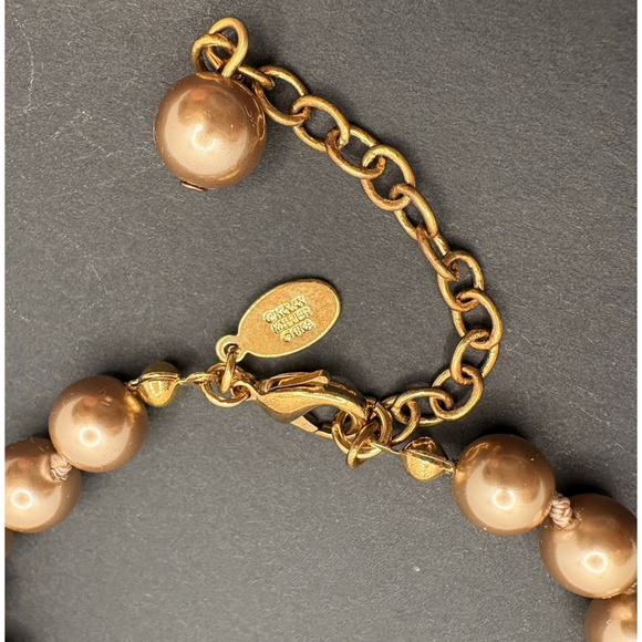 Vintage Nolan Miller Glamour Collection Simulated Pearl Blooming Flower Necklace - Picture 9 of 11